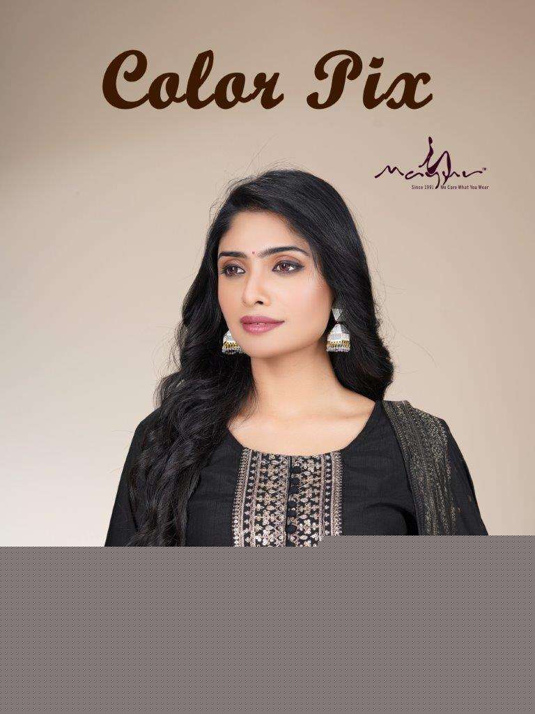 COLOR PIX VOL-01 BY MAYUR 1001 TO 1006 SERIES VETICAN CREPE PRINTED DRESSES