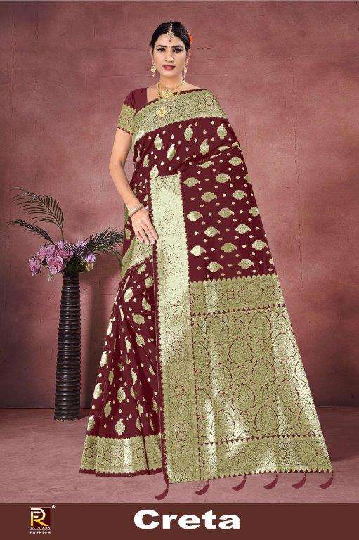 CRETA BY RONISHA FASHION PURE FANCY EMBROIDERY SAREES 