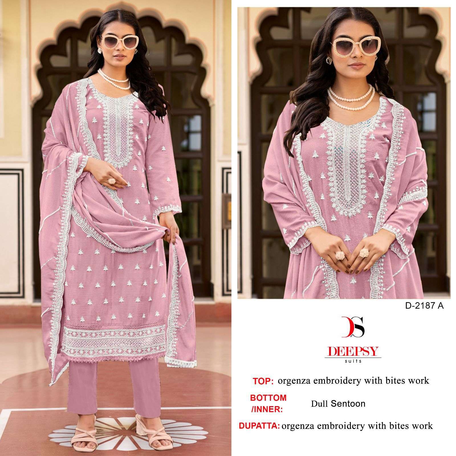 D-2187 COLOURS BY DEEPSY SUITS HEAVY ORGANZA EMBROIDERY PAKISTANI DRESSES