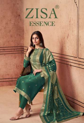 ESSENCE BY ZISA DESIGNER 15231 TO 15235 SERIES PURE SIMMER SILK JACQUARD DRESSES