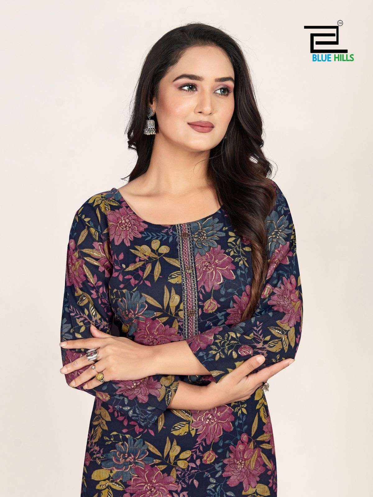 FRESH SHIP BY BLUE HILLE 1001 TO 1010 SERIES PURE RAYON PRINTED KURTIS