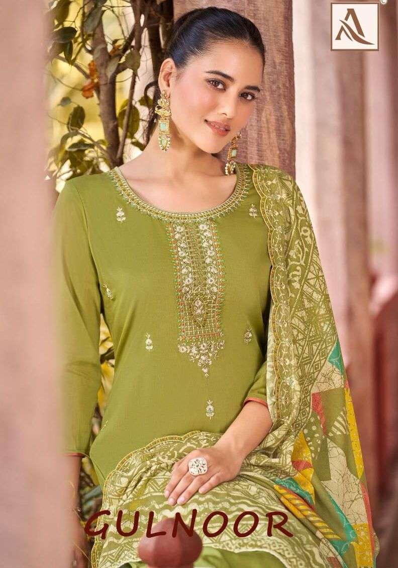 GULNOOR VOL-01 BY ALOK SUIT 1574-001 TO 1574-006 DESIGNER COTTON EMBROIDERY DRESSES