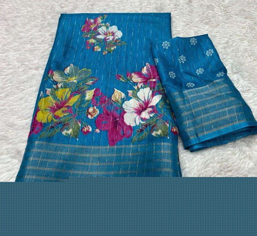 HERITAGE-SILK-0025 BY ASLIWHOLESALE DESIGNER PURE SILK PRINTED SAREES 