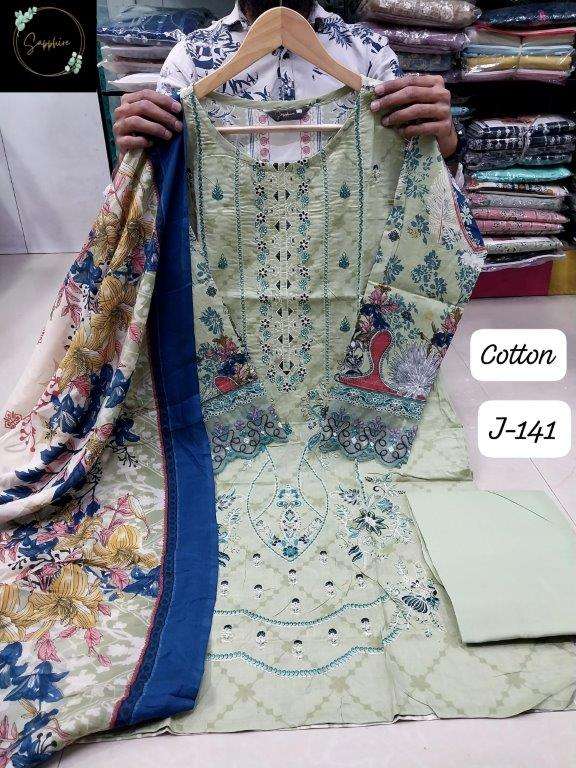 JAZMIN VOL-141 BY SAPPHIRE DESIGNER PURE COTTON EMBROIDERY PAKISTANI DRESSES