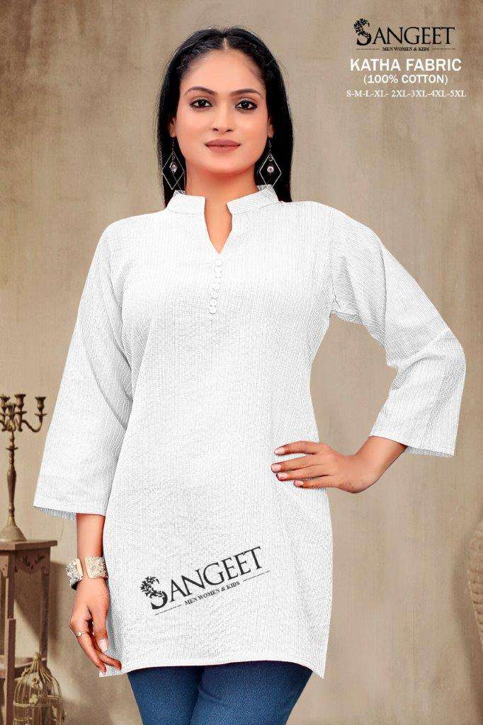 KATHA VOL-1 BY SANGEET 1001 TO 1008 SERIES DESIGNER COTTON PATTERN TOPS