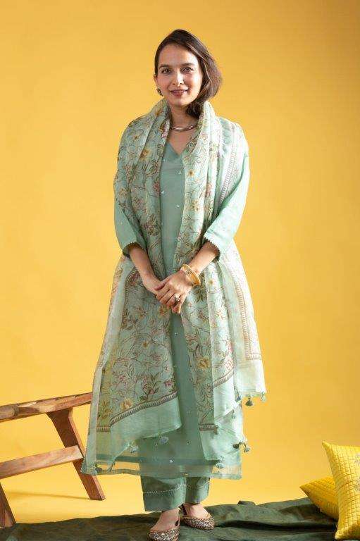 KF-624 COLORS BY ASLIWHOLESALE DESIGNER PURE VISCOSE CHANDERI DRESS-00096