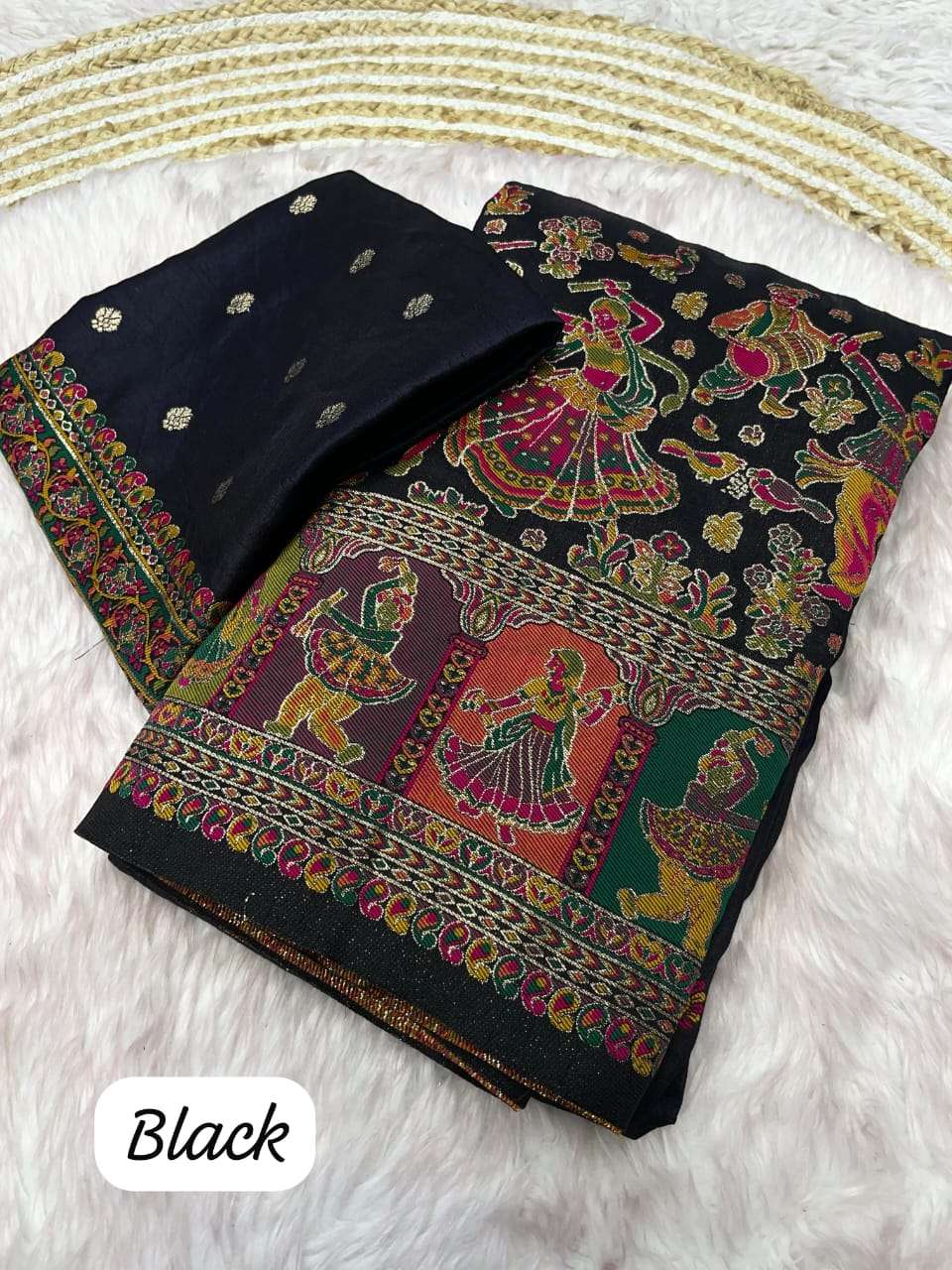 MP-497 BY ASLIWHOLESALE DESIGNER SOFT PASHMINA SILK WORK SAREES