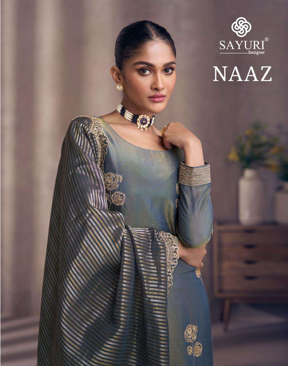 NAAZ BY SAYURI 5639 TO 5642 SERIES HEAVY DESIGNER SILK EMBROIDERED DRESSES