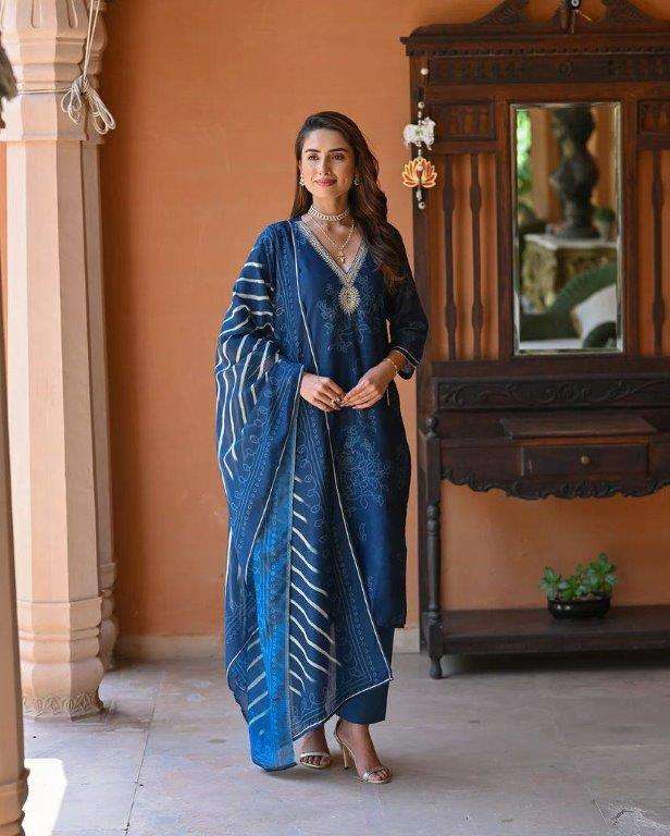 NORA BY ASLIWHOLESALE DESIGNER PURE RAYON EMBROIDERY SEQUENCE DRESSES