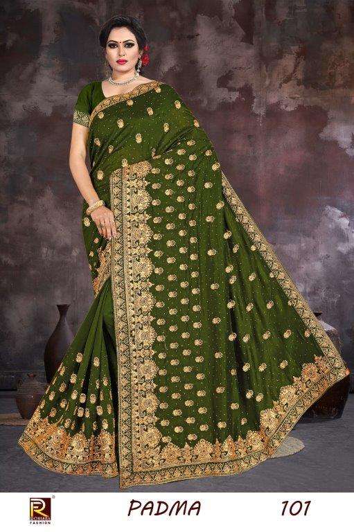 PADMA BY RONISHA FASHION 101 BY 106 SERIES PURE FANCY VICHITRA SAREES 