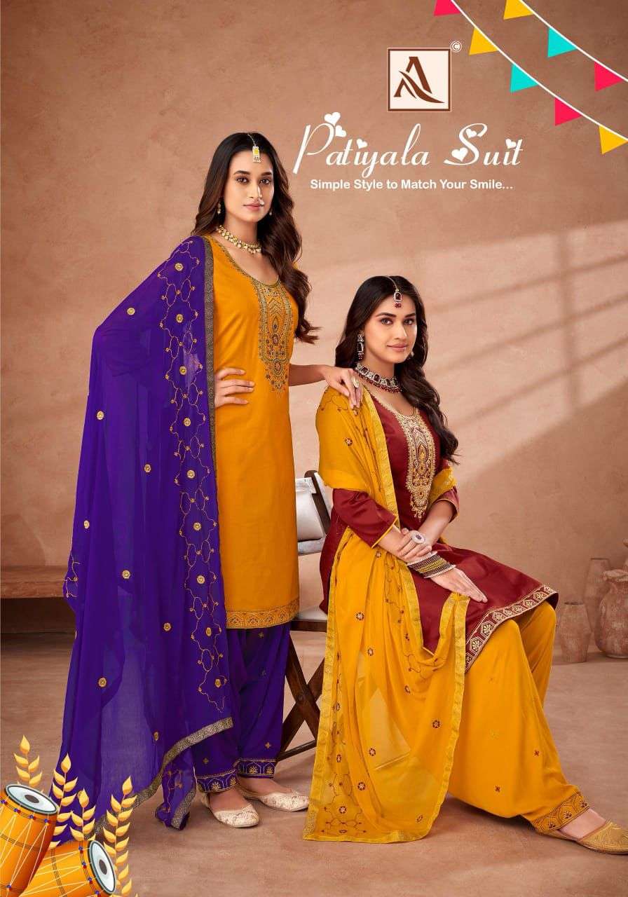 PATIYALA SUITS BY ALOK SUIT 1680-001 TO 1680-006 SERIES COTTON PRINTED DRESSES