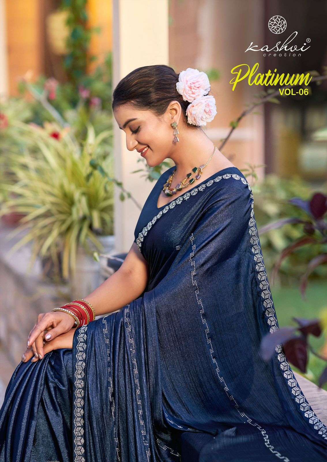 PLATINUM VOL-06 BY KASHVI CREATION PURE SOFT SILK WITH SWAROVSKI WORK SAREES