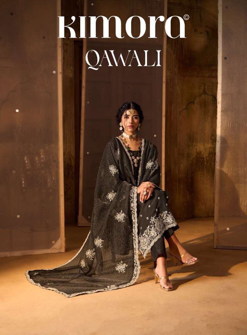 QAWALI BY KIMORA 2241 TO 2246 SERIES PURE BAMBERG SILK WORK DRESSES