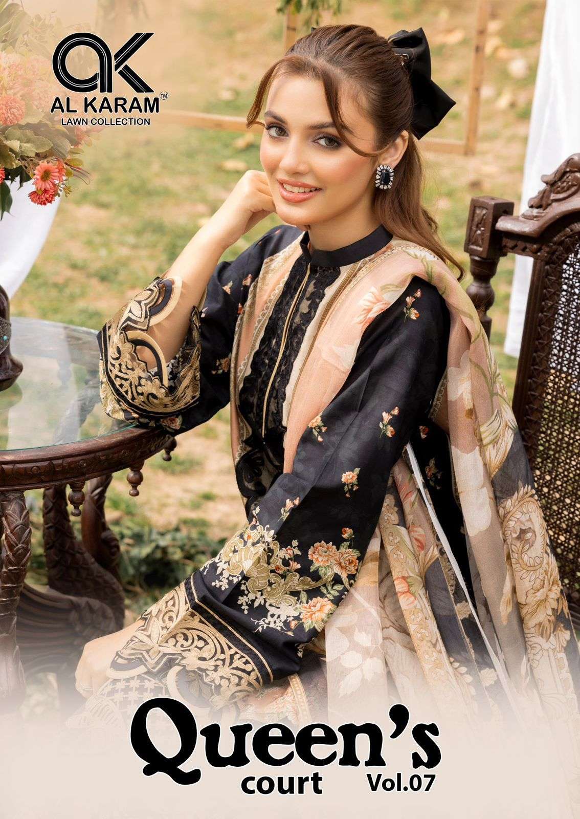 QUEENS COURT VOL-07 BY AL KARAM 1001 TO 1006 SERIES HEAVY COTTON PRINT DRESSES