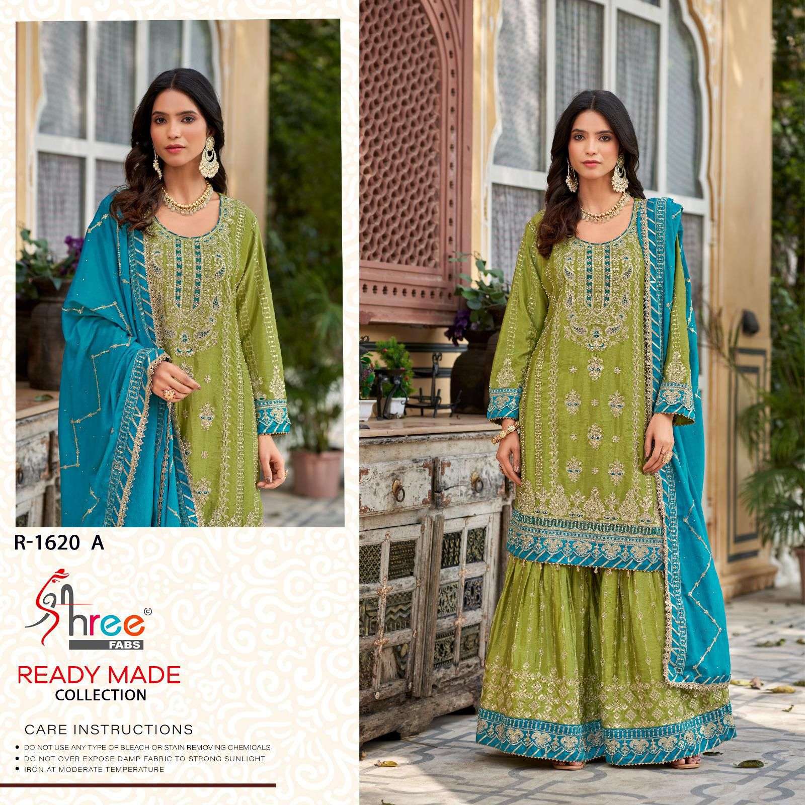 R-1620 COLOURS BY SHREE FABS HEAVY EMBROIDERED CHINON PAKISTANI DRESSES