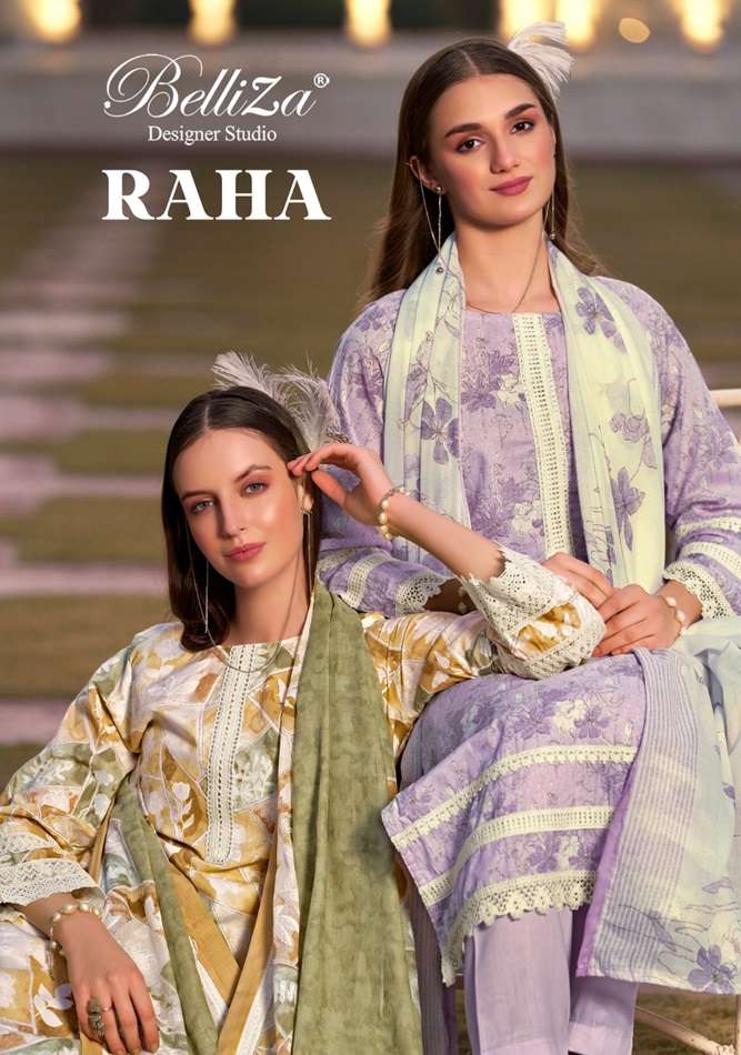 RAHA VOL-01 BY BELLIZA 1031-001 TO 1031-006 SERIES COTTON DIGITAL PRINT DRESSES