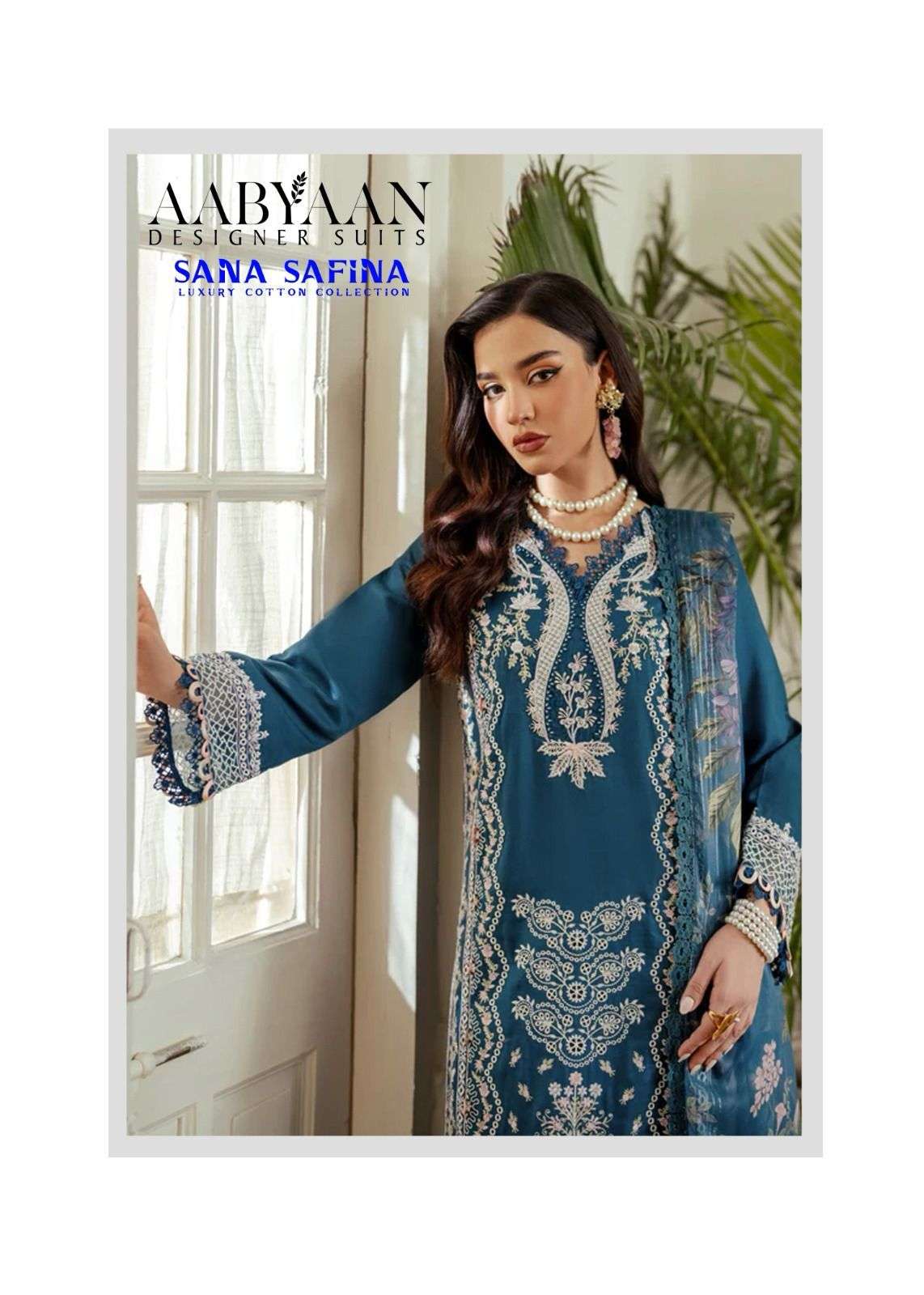 SANA SAFINA VOL-4 BY AABYAAN DESIGNER COTTON PRINTD PAKISTANI DRESSES