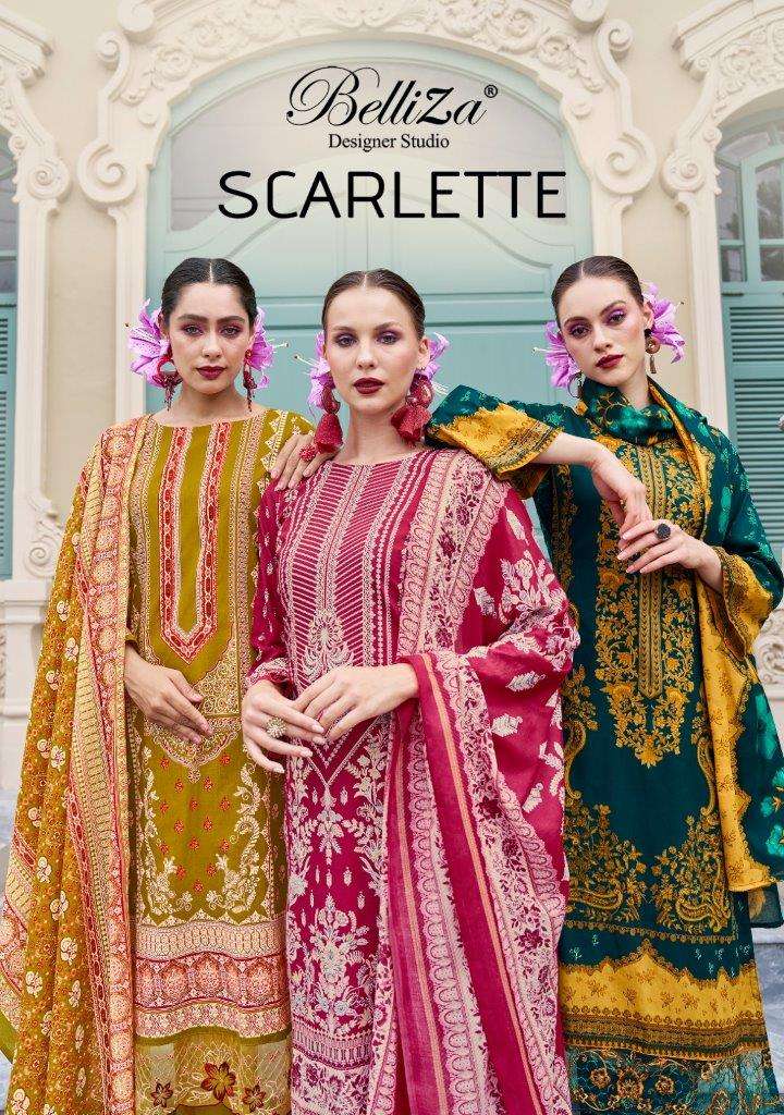 SCARLETTE VOL-01 BY BELLIZA 1033-001 TO 1033-008 SERIES COTTON DIGITAL PRINT DRESSES