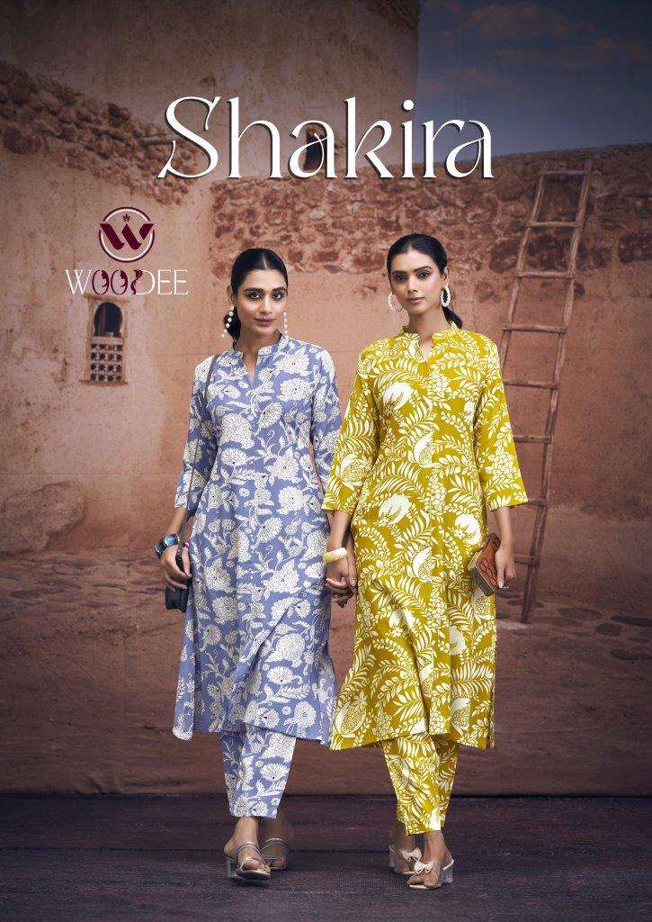 SHAKIRA VOL-01 BY WOODEE DESIGNER FACNY RAYON PRINT CO-ORD SETS