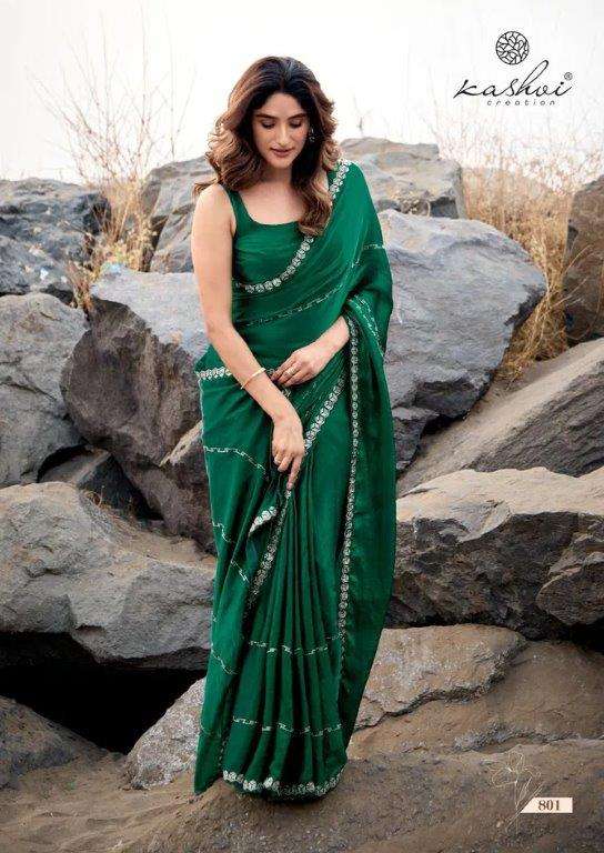 SILVER STONE VOL-08 BY KASHVI CREATION 801 TO 806 SERIES PURE NC PATTERN WITH JHARKAN WORK SAREES