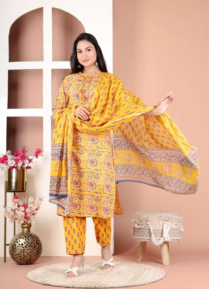 SUMMER COLLECTION VOL-35 BY ENSTINKT DESIGNER FACNY COTTON PRINT DRESSES