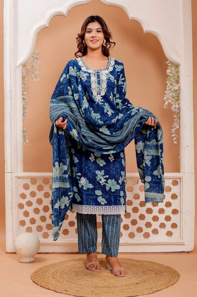 SUMMER COLLECTION VOL-45 BY ENSTINKT DESIGNER FACNY COTTON PRINT DRESSES