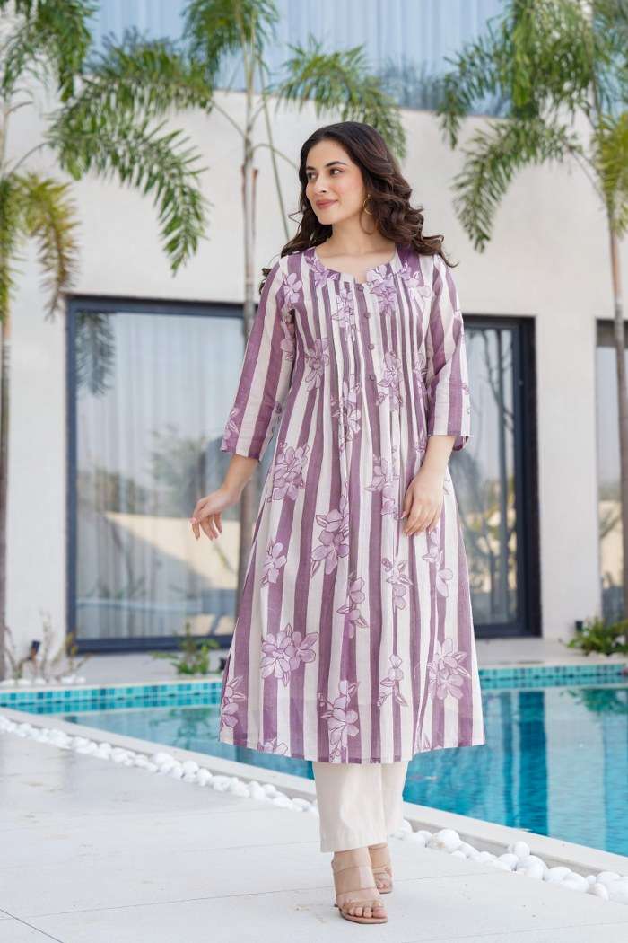 SUMMER COLLECTION VOL-56 BY ENSTINKT DESIGNER FACNY COTTON PRINT KURTIS