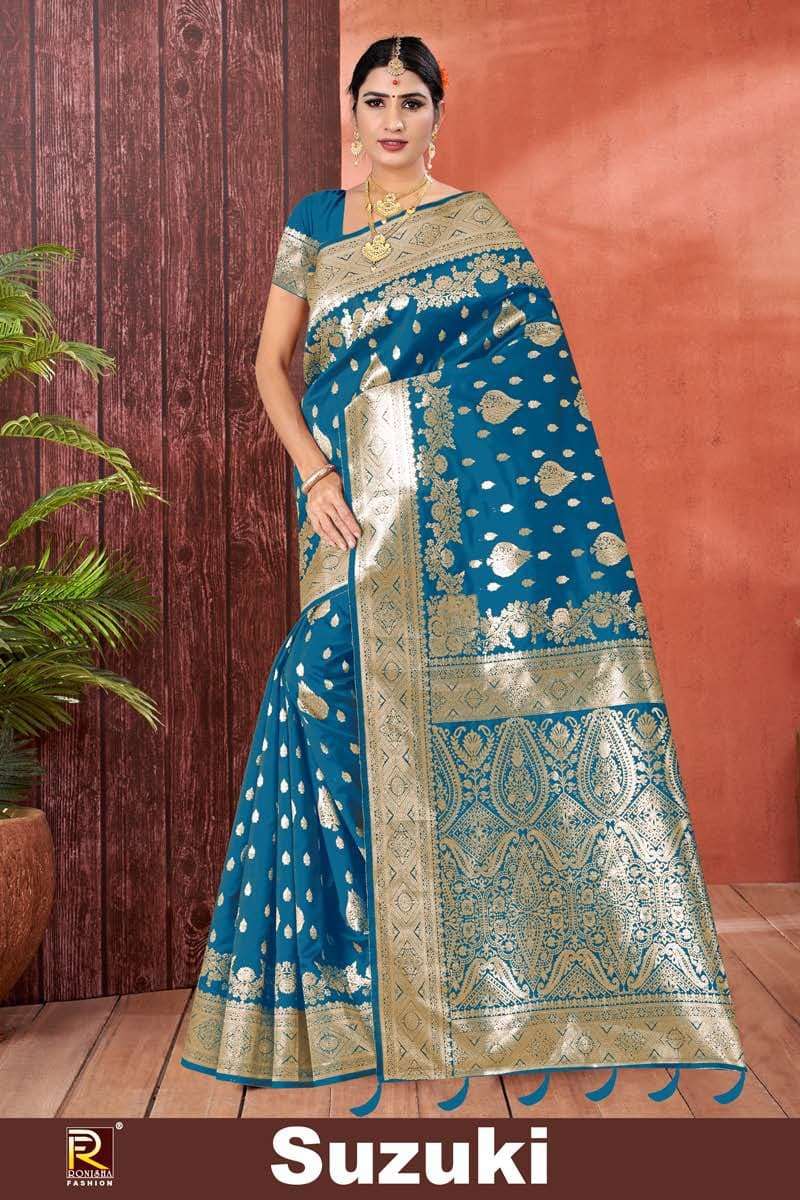 SUZUKI BY RONISHA FASHION PURE FANCY EMBROIDERY SAREES 