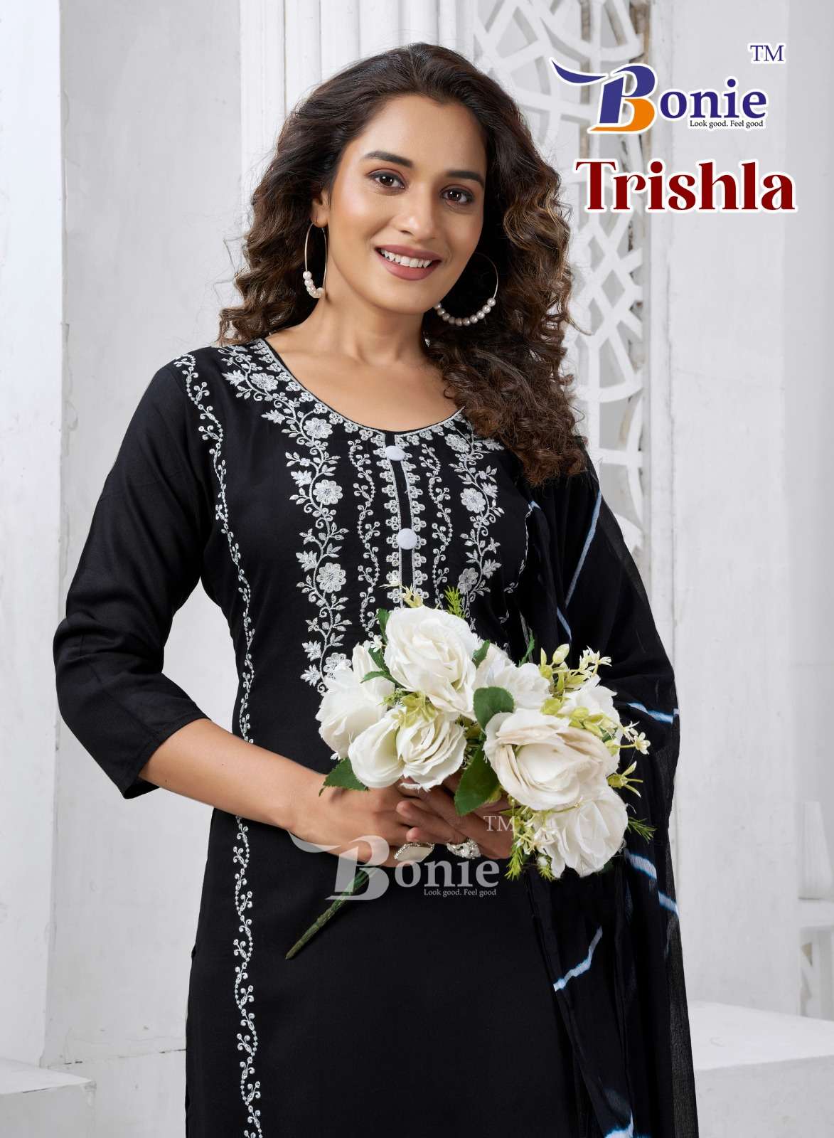 TRISHLA VOL-01 BY BONIE 1001 TO 1006 SERIES DESIGNER FANCY RAYON PRINT DRESSES