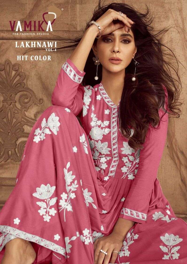 LAKHNAVI VOL-4 HIT COLOR BY VAMIKA 1024-V TO 1024-Z SERIES HEAVY RAYON DRESSES