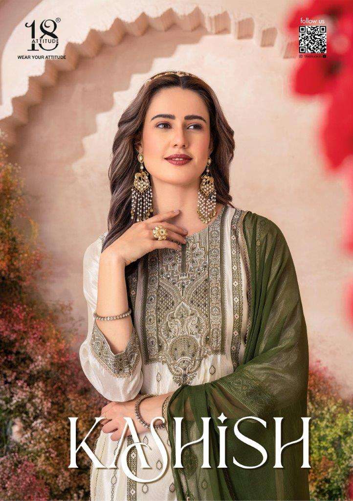 18 ATTITUDE KASHISH 101 TO 105 SERIES PURE VISCOSE JACQUARD PRINTED DRESSES-00140