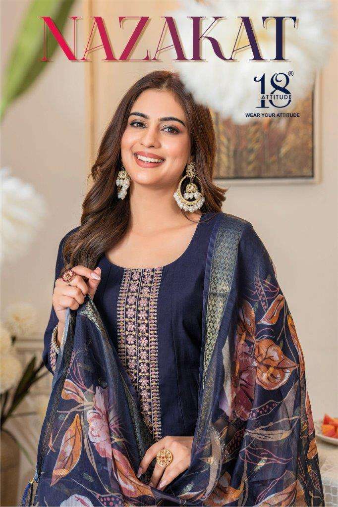 18 ATTITUDE NAZAKAT 101 TO 104 SERIES PURE MUSLIN PRINTED DRESSES-00140