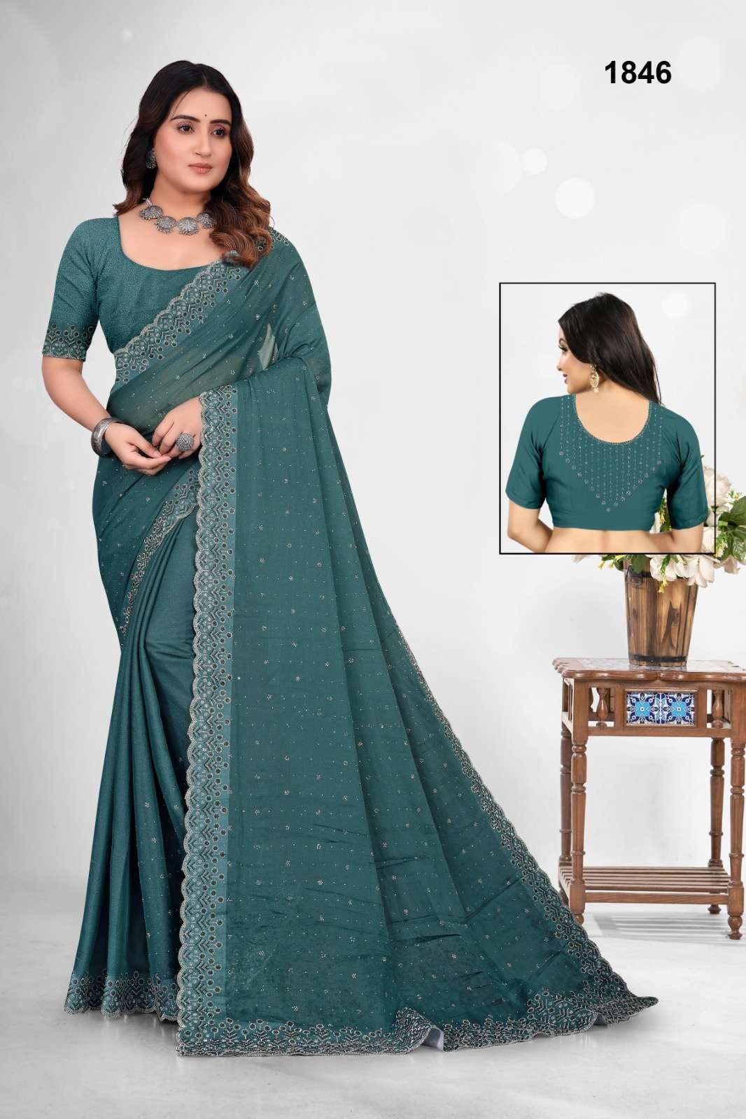 1846 COLOUR BY ASLIWHOLESALE DESIGNER PURE STAR GEORGETTE SAREES-00103