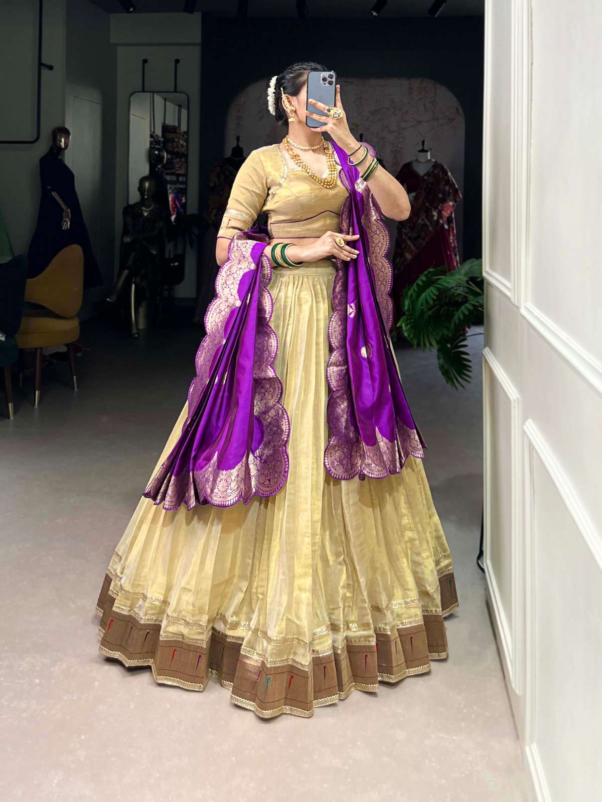 2012 COLOUR BY ASLIWHOLESALE DESIGNER PURE SILK LEHENGA-00195