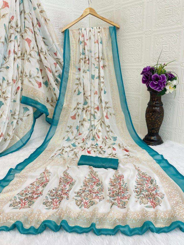 2341 COLOUR BY ASLIWHOLESALE DESIGNER SOFT BRASSO SILK PRINTED SAREES-00135