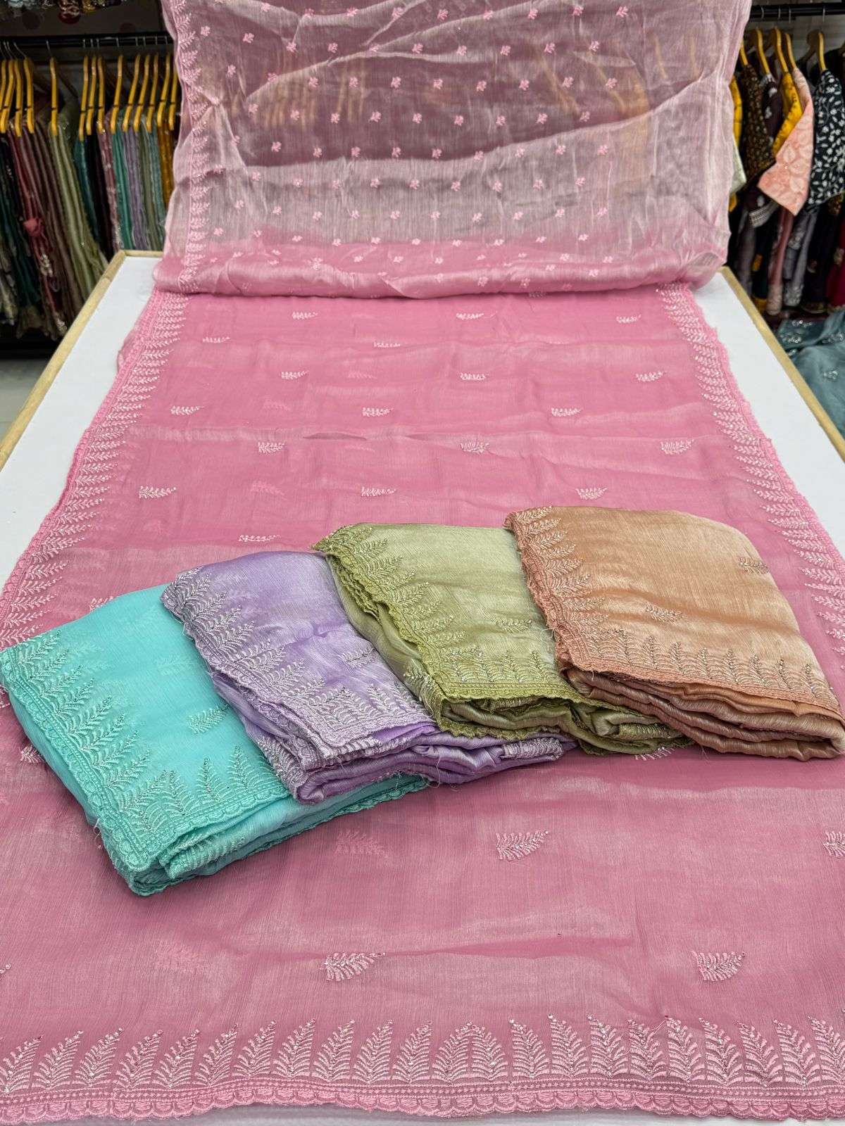 3671 COLOUR BY ASLIWHOLESALE DESIGNER PURE FANCY BURBURY SAREES-00103