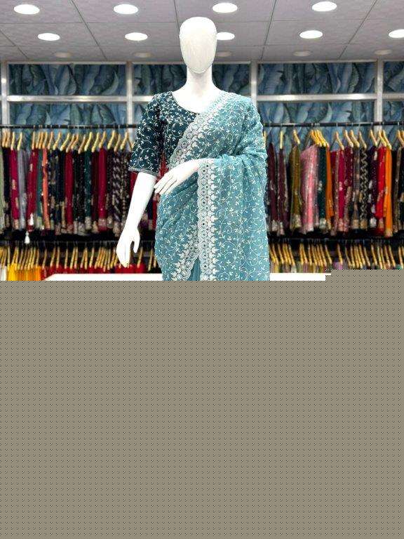 4724 COLOUR BY ASLIWHOLESALE DESIGNER PURE FANCY EMBROIDERY SAREES-00103