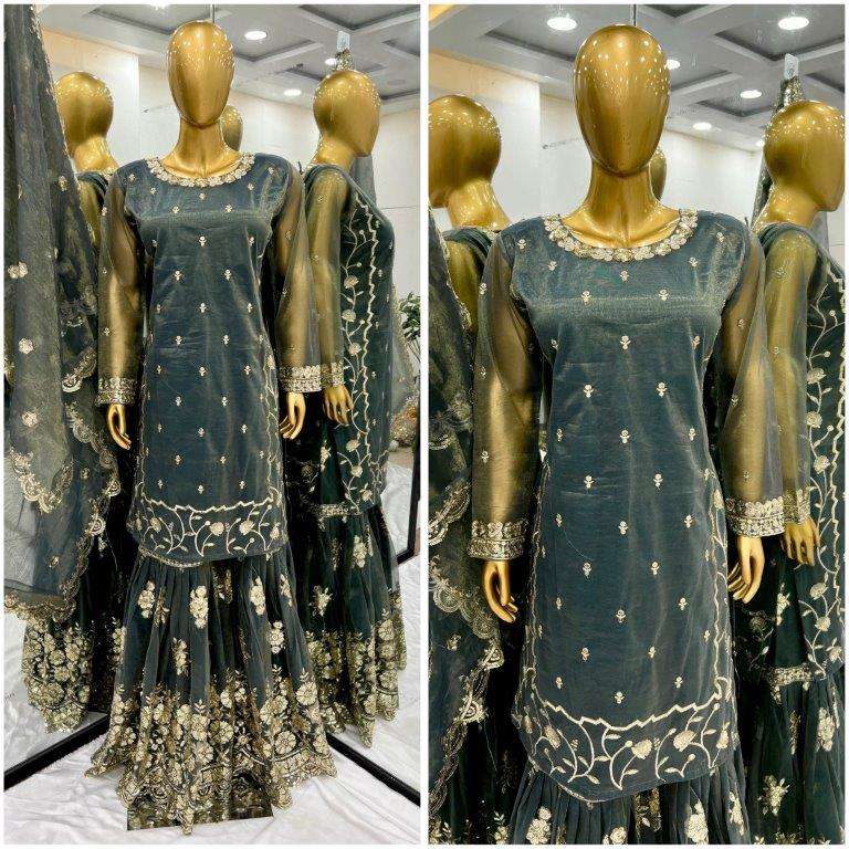 5140 HIT COLOUR BY ASLIWHOLESALE DESIGNER PURE NET EMBROIDERY PAKISTANI DRESSES-00262