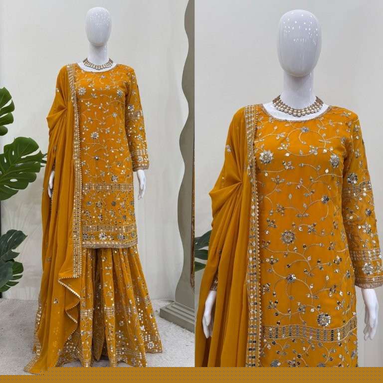 5858 HIT DESIGNER BY ASLIWHOLESALE DESIGNER PURE FAUX GEORGETTE DRESSES-00242