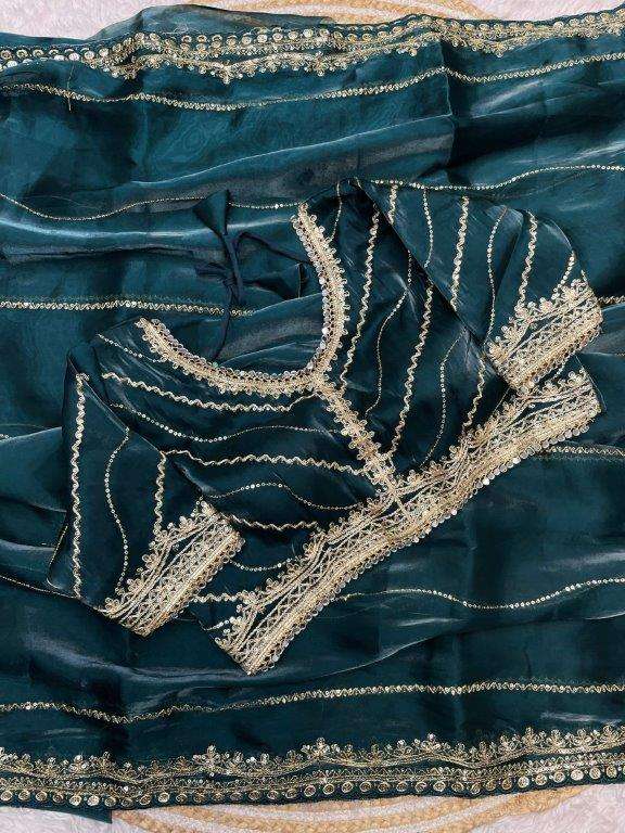 706 COLOUR BY ASLIWHOLESALE DESIGNER PURE JIMMY CHOO EMBROIDERY SAREES-00285