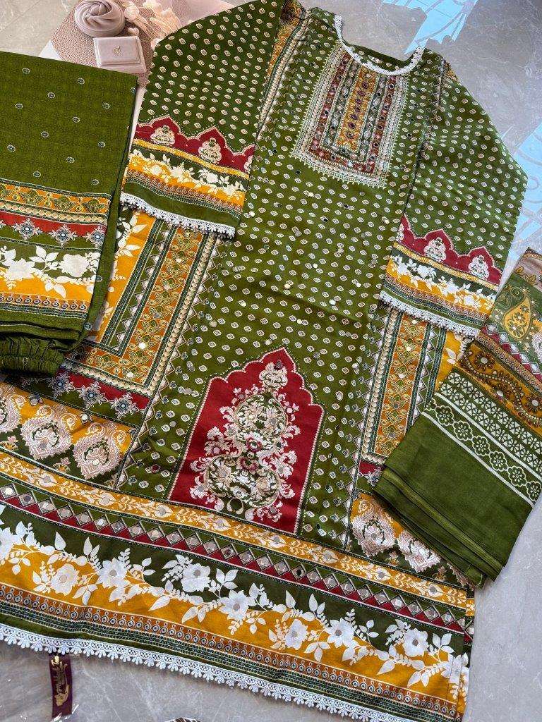 AALIZ PRINTS ALIZA VOL-02 DESIGNER PURE COTTON EMBROIDERED PAKISTANI DRESSES-00062
