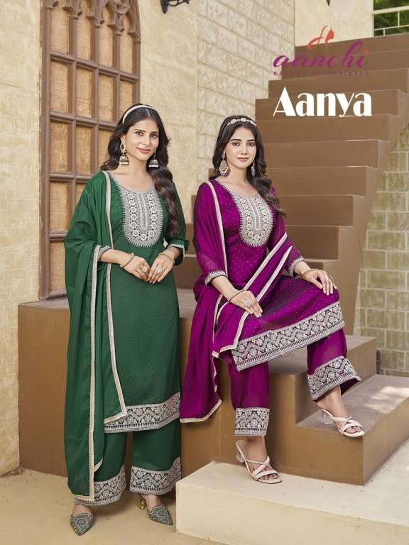 AANCHI AANYA PURE RANGOLI SILK DRESSES-00286