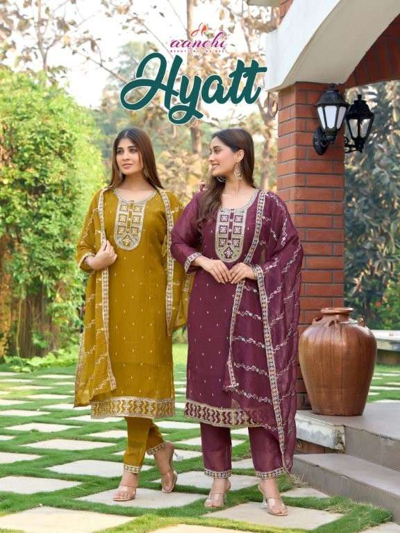 AANCHI HYATT PURE FANCY CRUNCHY EMBROIDERY DRESSES-00286