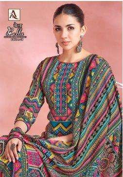 BELLA VOL-16 ALOK SUIT BY ASLIWHOLESALE DESIGNER PURE MUSLIN PRINTED DRESSES-00201