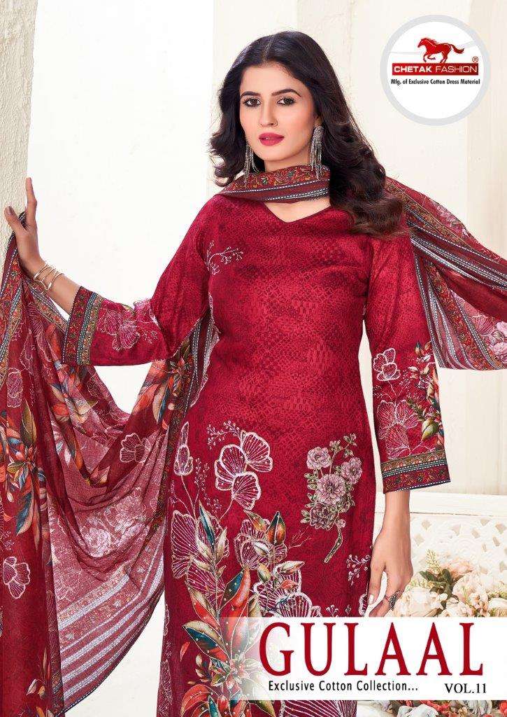CHETAK FASHION GULAAL VOL-11 HEAVY SOFT JAAM COTTON PRINT PAKISTANI DRESSES-00201