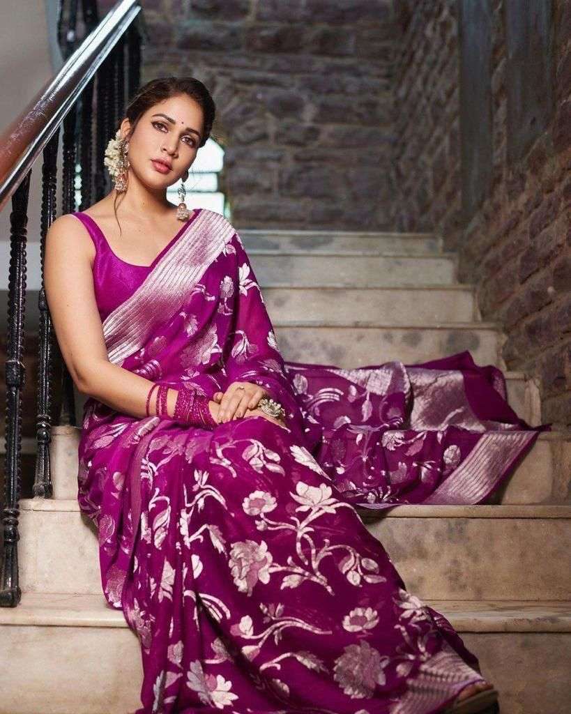 CORA VOL-03 BY ASLIWHOLESALE DESIGNER PURE SOFT LICHI SILK SAREES-00284