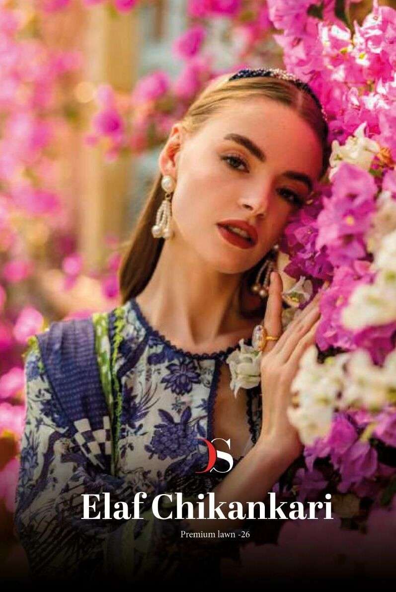 DEEPSY SUITS ELAF CHIKANKARI 25 1081 TO 1087 SERIES PURE COTTON PRINT DRESSES-00201
