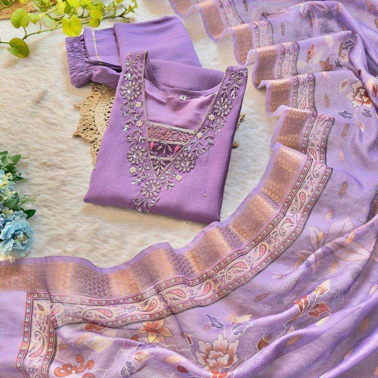 DN-465 BY ASLIWHOLESALE DESIGNER PURE SOFT VATICAN EMBROIDERY DRESSES-00232