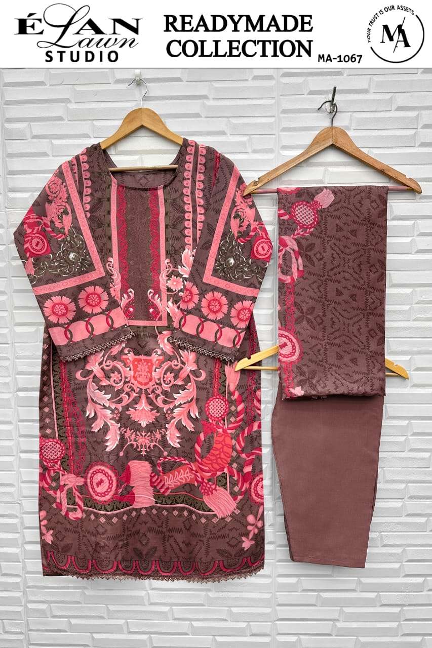 ELAN LAWN STUDIO MA-1067 TO 1072 SERIES PURE LAWN COTTON EMBROIDERY PRINTED DRESSES-00245