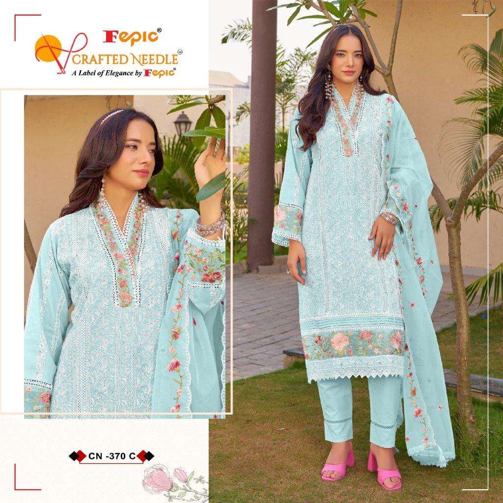 FEPIC ROSEMEEN CN-370 DESIGNER CAMBRIC COTTON HEAVY EMBROIDERY DRESSES-00201